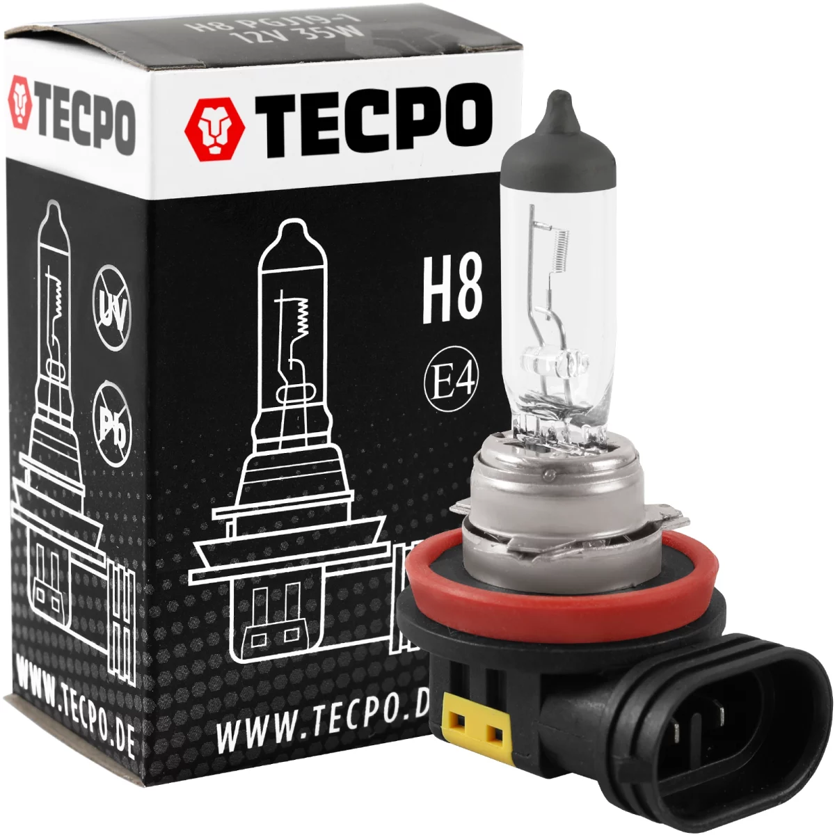TECPO Glühbirne H8 12V 65W, PGJ19-1