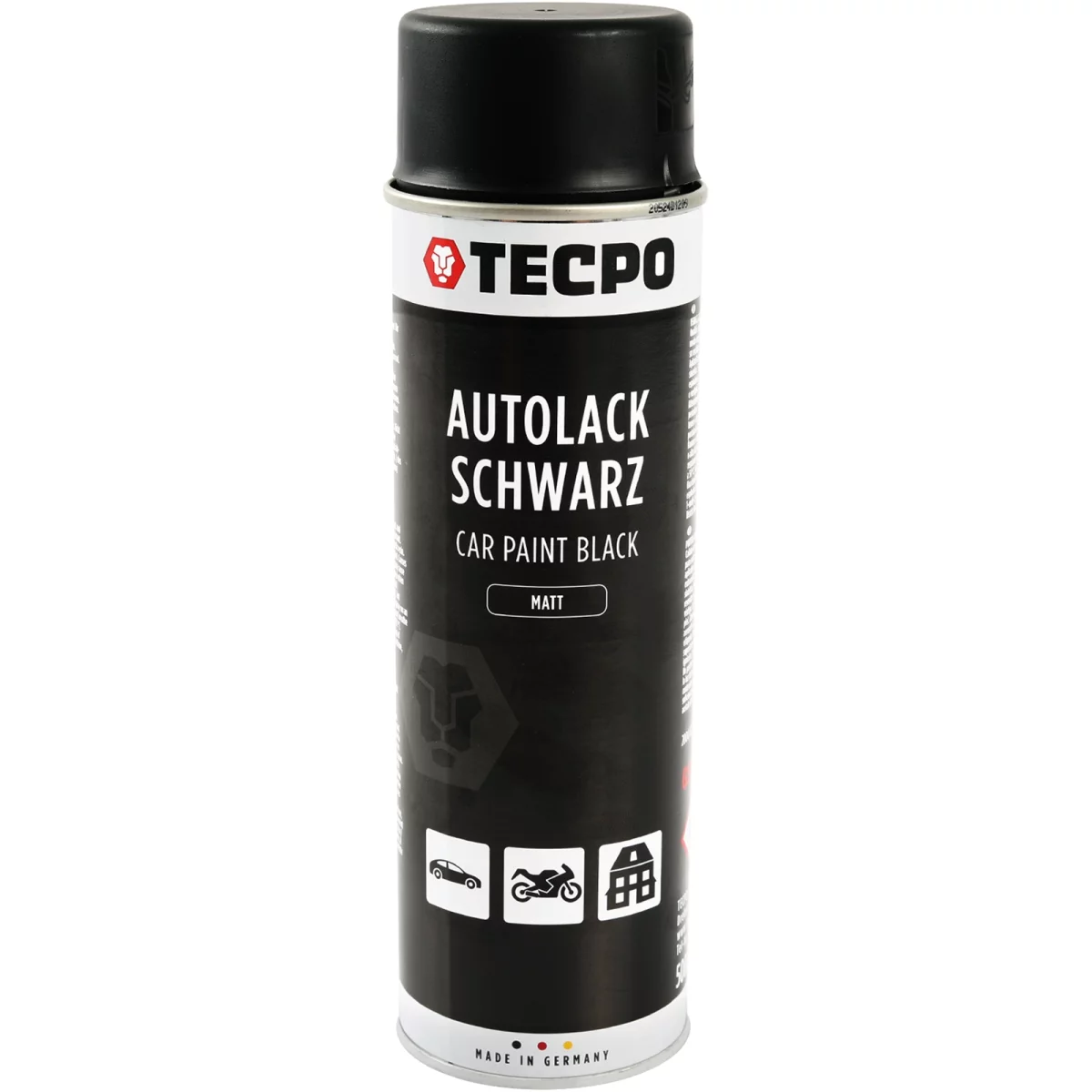 TECPO Autolack schwarz matt 500ml